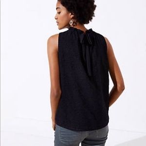 NWT Velvet Dot Black Tie Shell